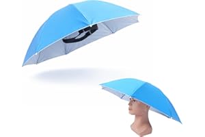 Umbrella, Adult Umbrella Hat Water-proof Foldable Sun Hat Headwear Rainy Sunny Day Headband for Outdoor Fishing Hiking Beach 