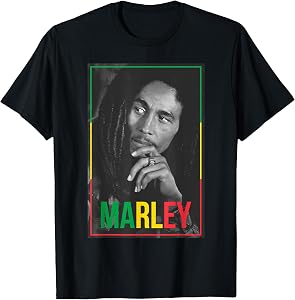Official Bob Marley Photo White T-Shirt Small