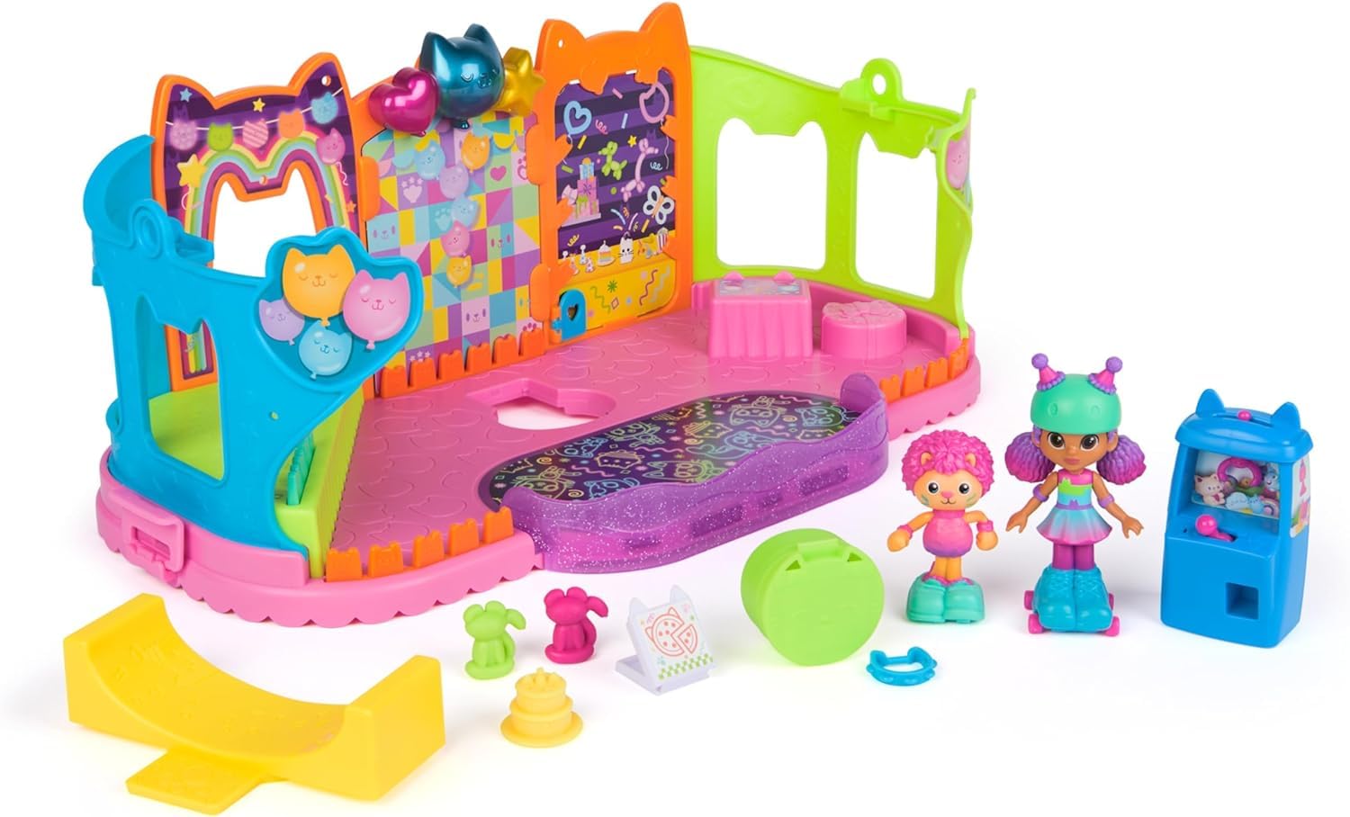 Photo 1 of Gabby’s Dollhouse, Party Room Playset with Exclusive Toy Figures, Dollhouse Furniture, Accessories & Fidget Play, Kids Toys for Girls and Boys Ages 3+