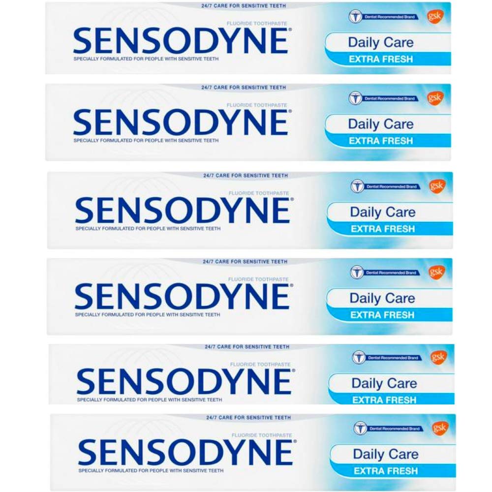 Sensodyne Daily Care Extra Fresh Toothpaste (6 x 75ml) Fluoride Toothpaste