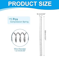 PATIKIL Compression Spring 1.2 mm Wire Dia x 16 mm