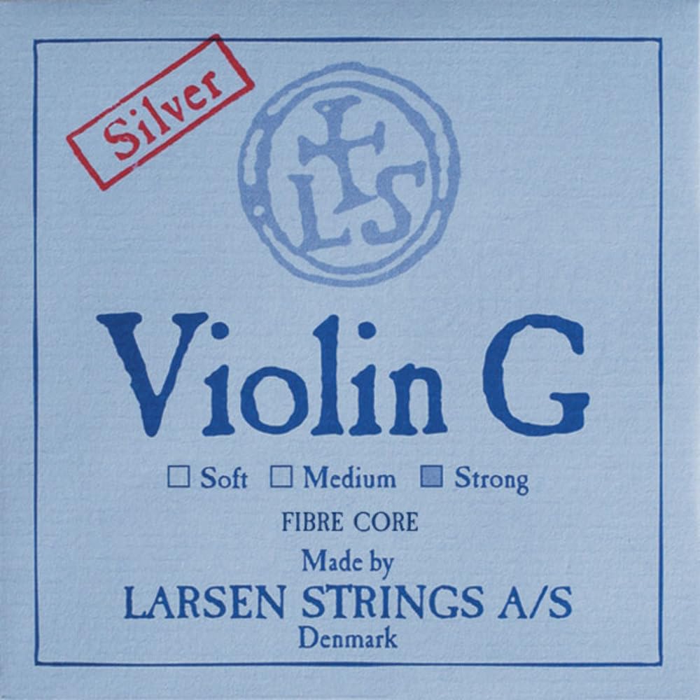 LARSEN STRINGS Violin Strings Original Synthetic,Fibre Core G Silver strong