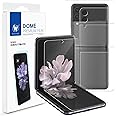 WHITESTONE 圓頂玻璃 [1 組 4 件] 適用於 Samsung Galaxy Z Flip 3 高級薄膜螢幕保護貼 防震 HD 透明 自我修復 EPU 膜 適用於 Galaxy Z Flip 3