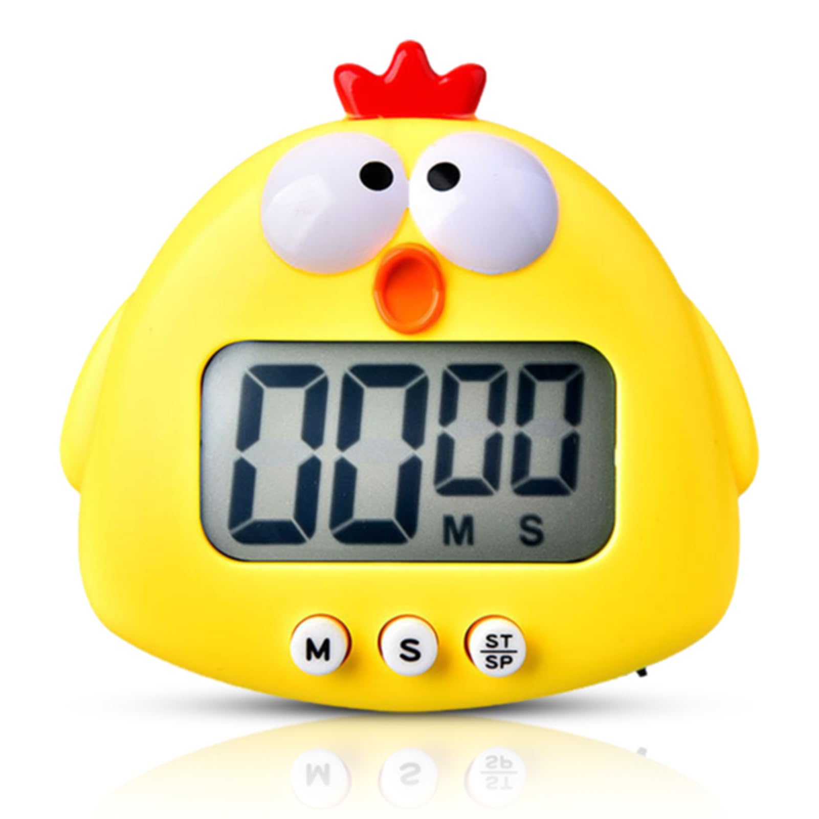 Kitchen Timer Magnetic Countdown Digital Electronic Cute Cartoon Animal Digital Cooking Timer with ON Off Switches for Bake Egg Toothbrush Classroom Teacher