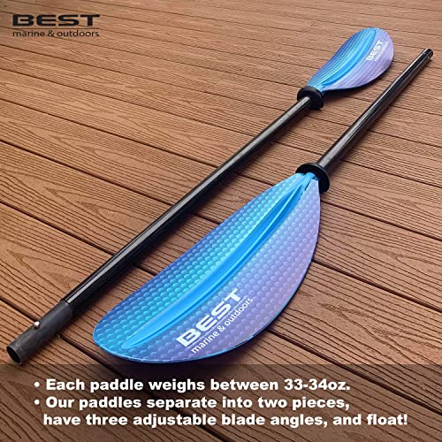 Best Marine Kayak Paddle Carbon Fiber Shaft & Fiberglass Reinforced