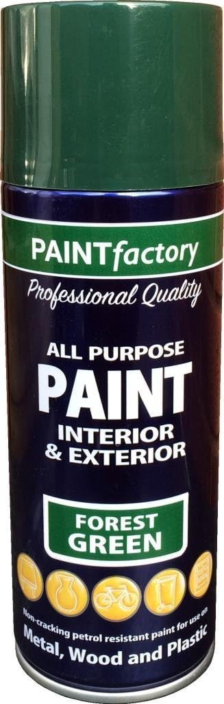 Paint Factory 400ml Forest Green 1738PR Aerosol Spray Can Household Car Bike