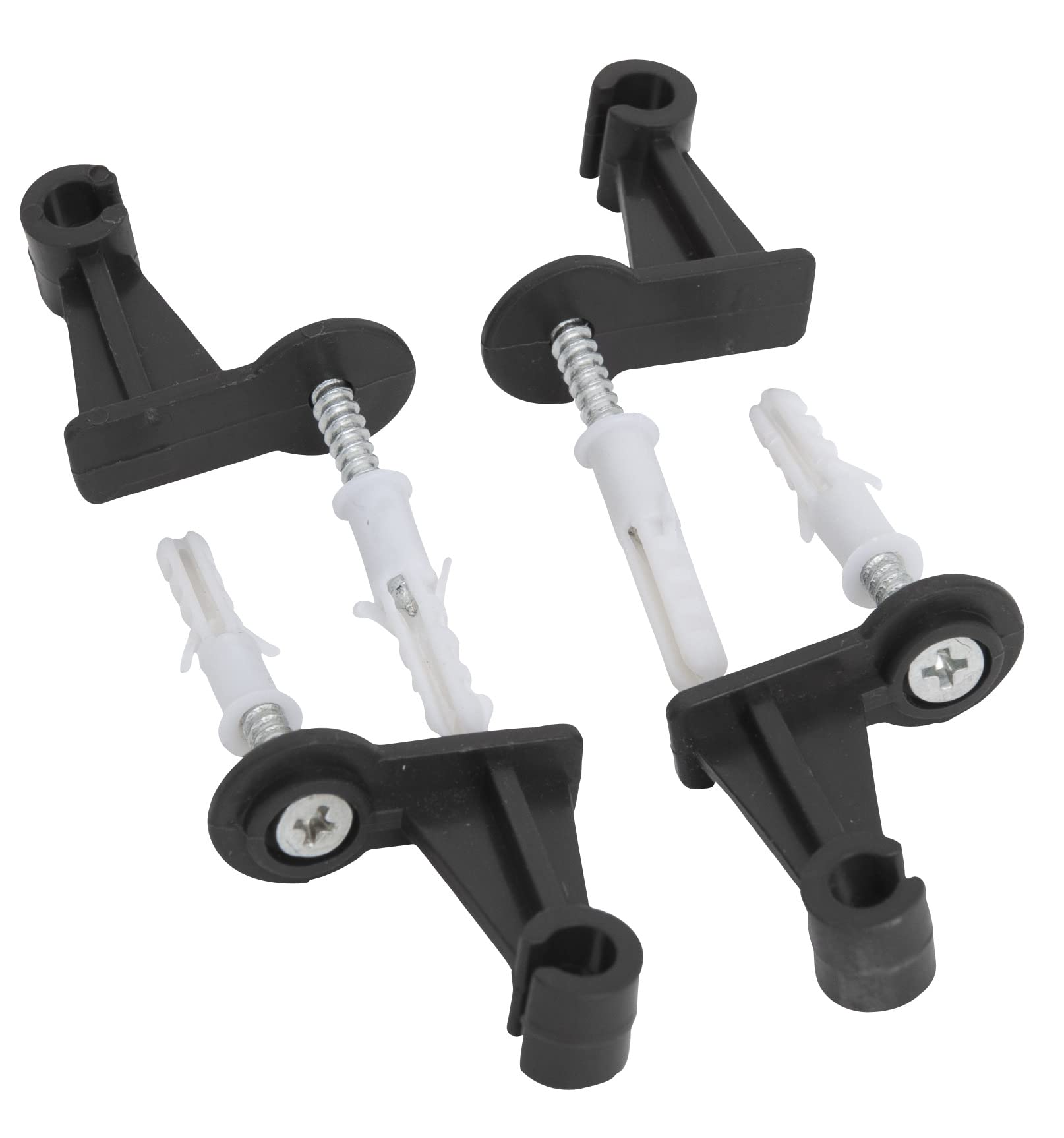 Windhager Wall Mount for Metal Grid Trellis Fixing 32 x 16 x 33 mm Anthracite 4 Pieces 05742