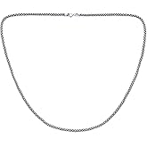 Unisex Slender 3MM Caviar Black Coreana Popcorn Link Chain Necklace, Biker Jewelry, 14k Yellow Gold Plated Oxidized .925 Sterling Silver, Available in 16, 18, 20, 24 Inch