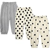 MYGBCPJS Baby Boys Girls Cotton Linen Trousers Kids Casual Ankle Pants Loose Long Bloomers