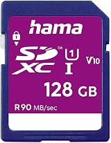 Hama 128GB SDXC UHS-I C10 533X Memory Card 90MB/s - Fast Data Transfer
