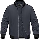 EKLENTSON Men's Bomber Jacket Thermal Quilted Lined Jacket Warm Winter Coats Full Zip Windbreaker Casual Jackets with Pockets