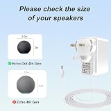 XZGm 12V White Charger for Echo Dot 3/4 Gen Clock Fire TV Cube 15W 200cm view 4