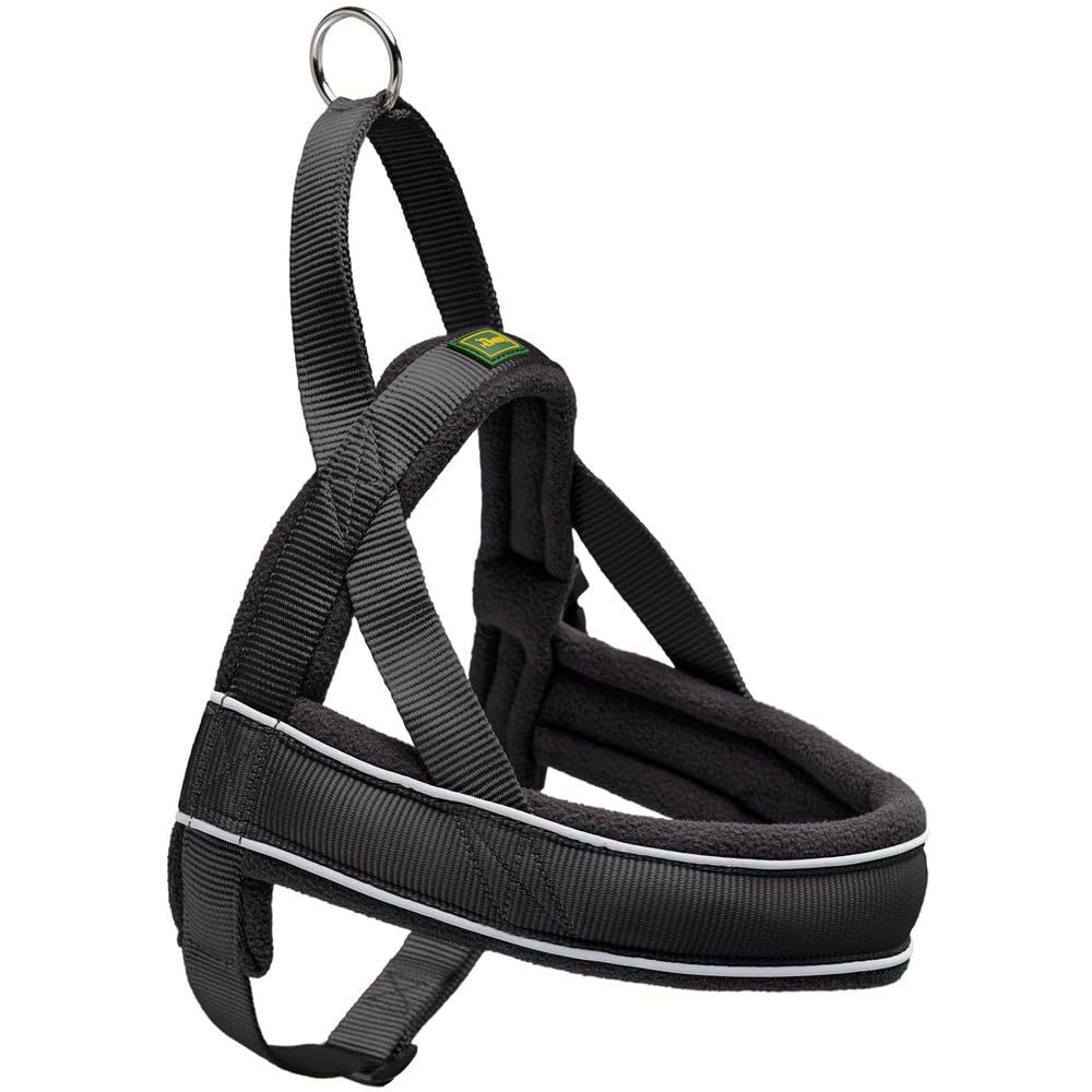 Hunter Racing Norwegian harness for dogs, nylon, reflective, coat-friendly, Black, M โ image 1