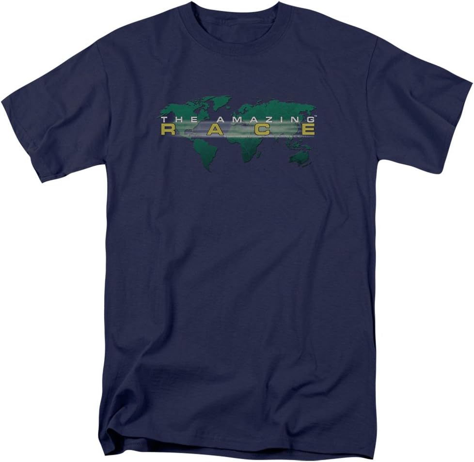 Amazing Race Men's Around The World Classic T-shirt XXX-Large Navy