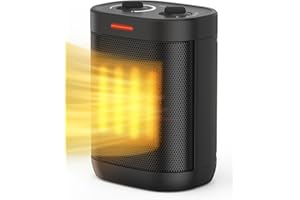 FARYUAN Ceramic Space Heater, Portable Electric Heater 1500W with Adjustable Thermostat, Personal Office Heater with Overheat Tip-over, Small Safe Heater for Indoor Home Bedroom
