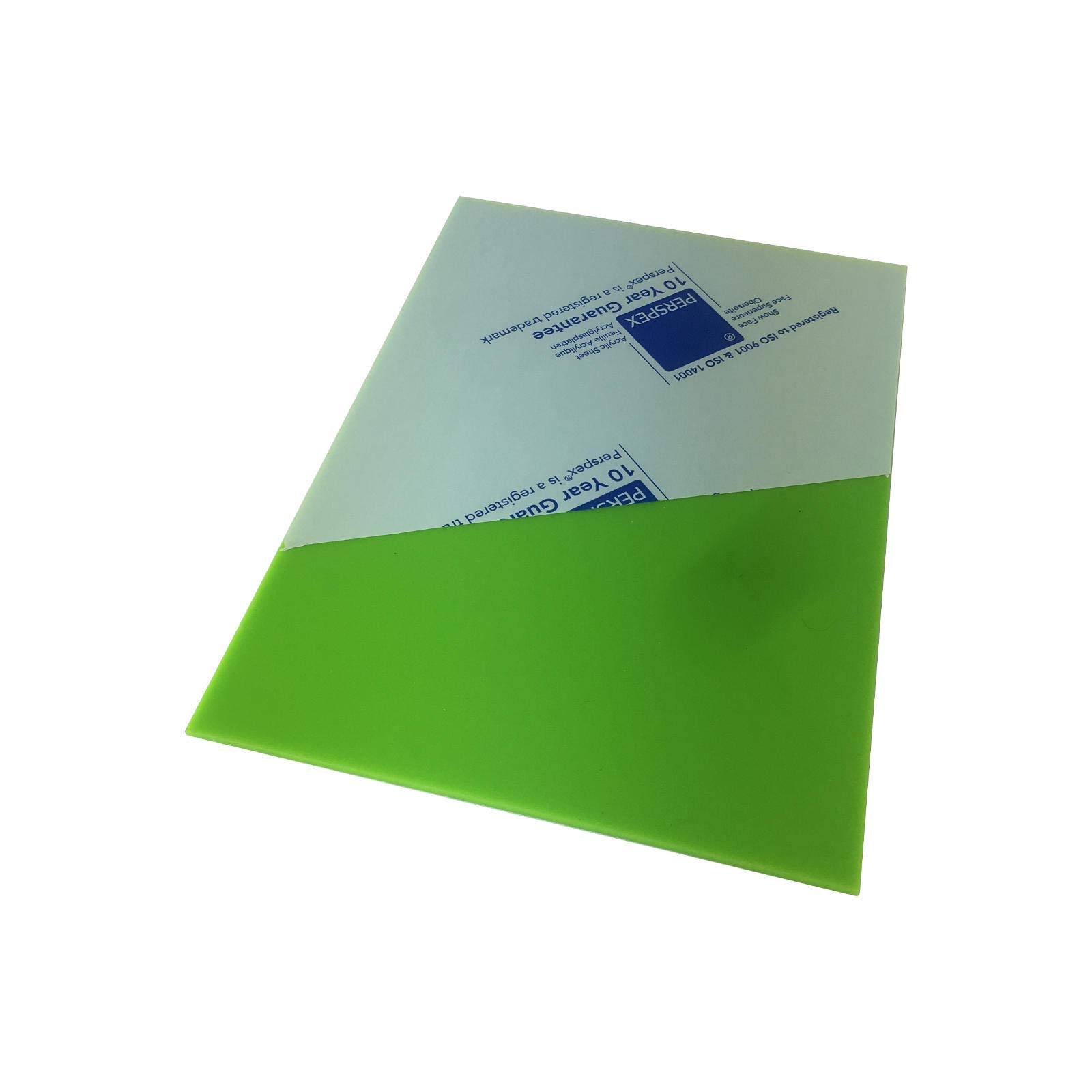 Acrylic Sheet A4 (297mm x 210mm / 11,69'' x 8,26'') 3mm Thick, Plastic Panel Plate for Model Building, Home, House and Garden, Font Colour:Light Green