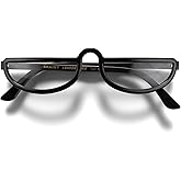 LONDON MOLE® Brainy reading glasses | Cool half moon shaped readers | Unisex | Spring hinges