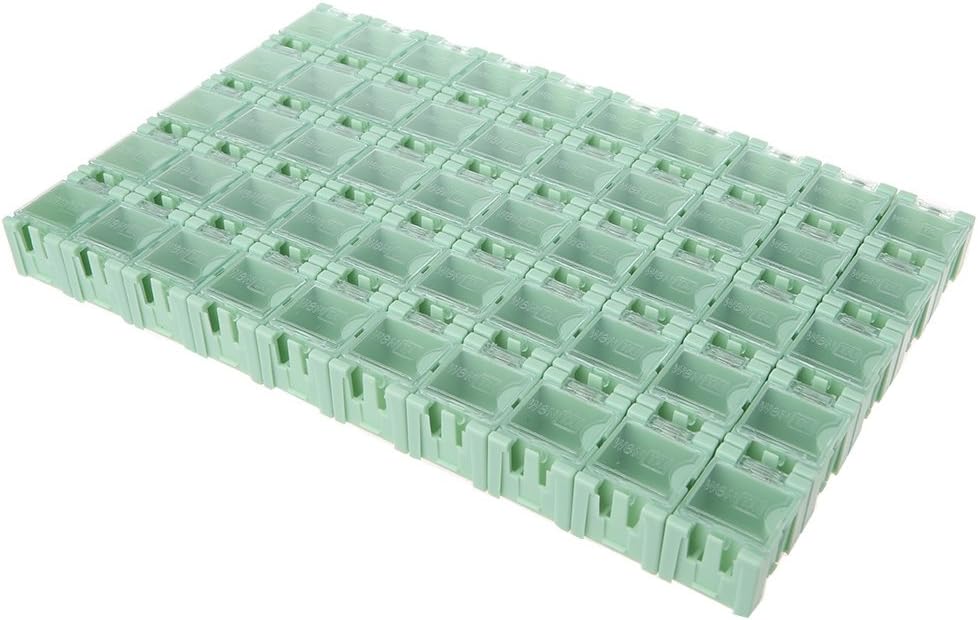 ybvyd 50 Pcs/Set SMD SMT Electronic Component Container Mini Storage Boxes kit