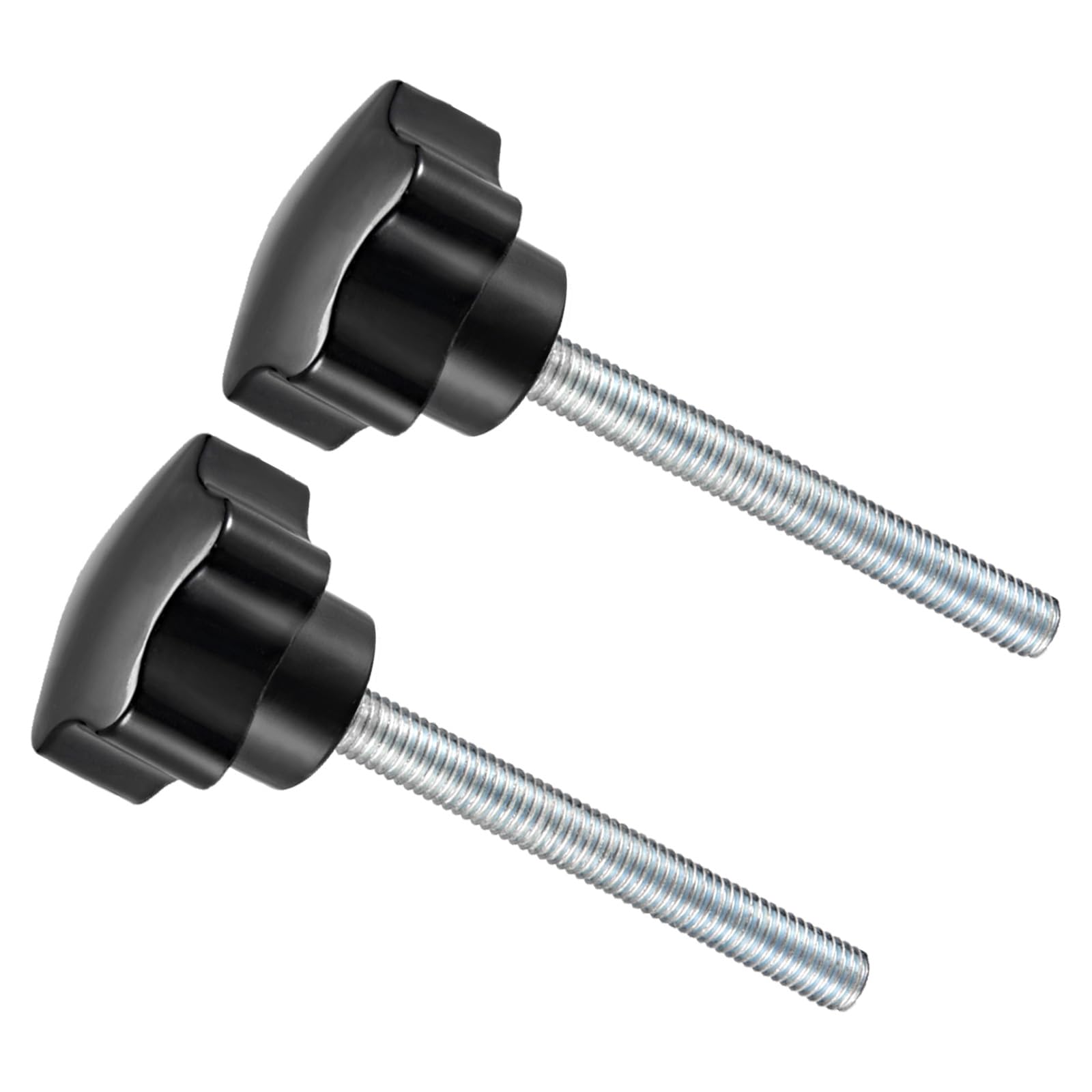 CoCud Star Clamping Knobs, M8 x 70mm Male Thread 38mm Head, Plastic Thumb Screw Grip Hand Knobs Threaded Bolt Black - (Applications: for Lathe Machinery), 2-Pieces — image 1