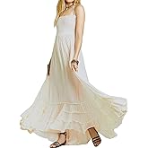 VERGOODR Women's Cotton Sexy Sleeveless Boho Beach Backless Long Bohemian Dress