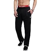 Champion Men's Open-Bottom Lounge Pants, Standard Fit, Lightweight, Available in Regular and Big & Tall