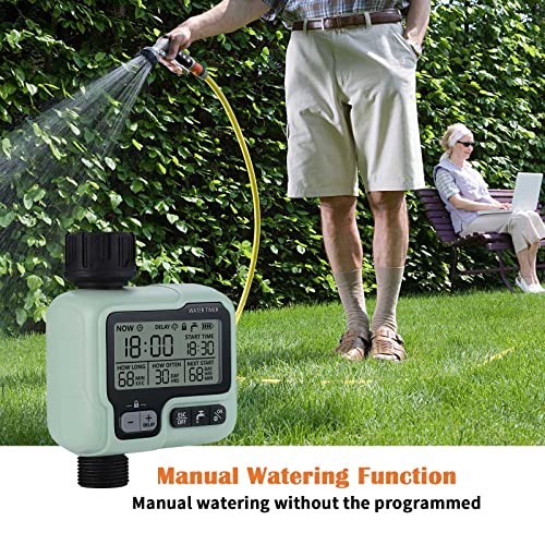 Johgee Garden Sprinkler Timer for Watering Garden Computer Watering IPX5 Automatic Water Timer Easy Control