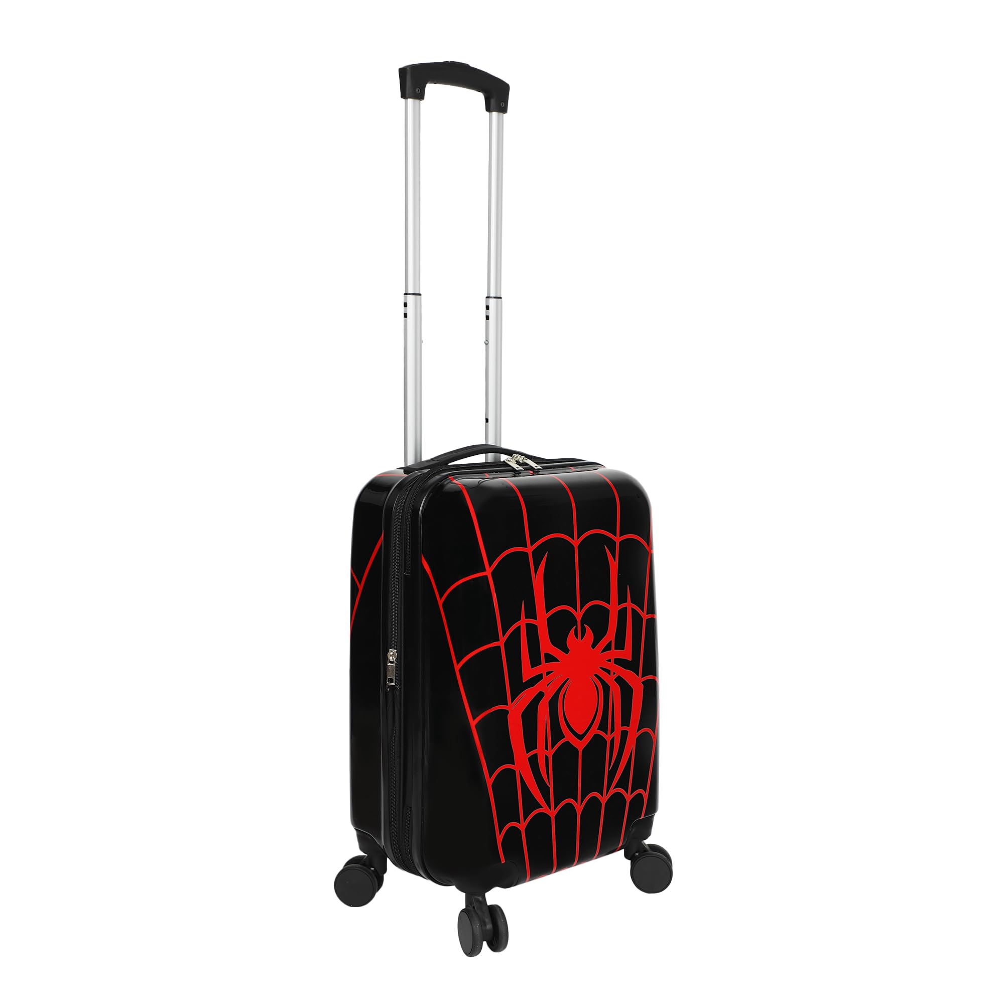 Bioworld Spider-Man Web Logo 20” Carry-On Luggage With Wheels And Retractable Handle