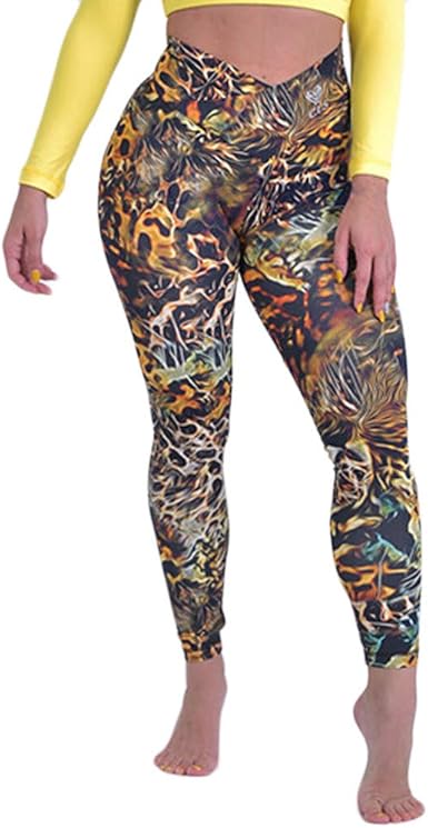 Lunule Mujer Pantalones Deportivos de Cintura Alta Estampado ...