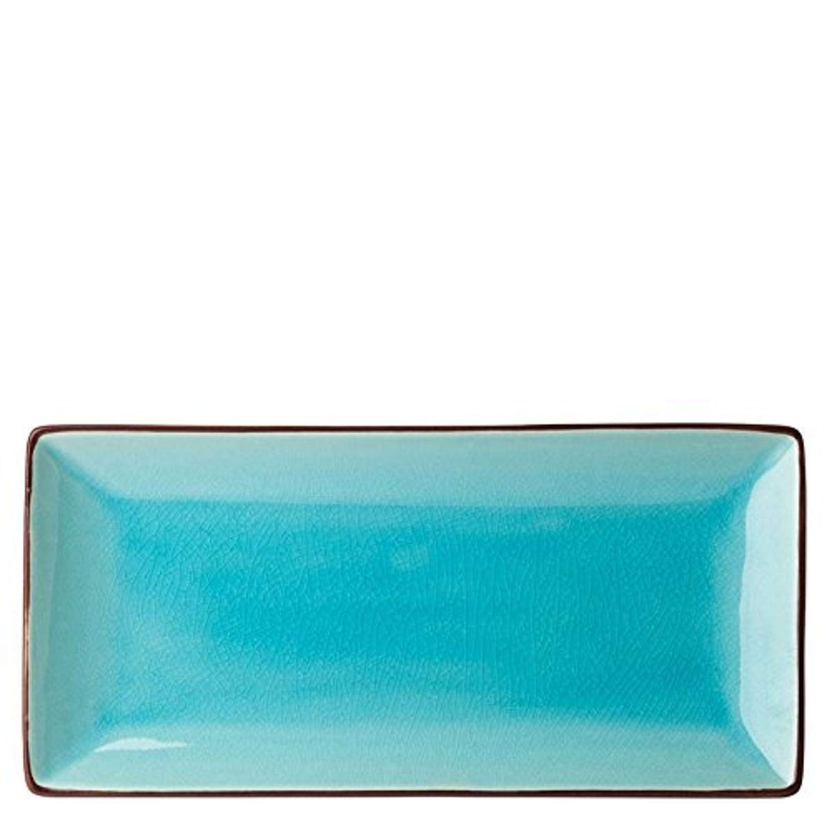 Utopia Soho, K90021-000000-B01006, Aqua Rectangular Plate 11.5x5.5" (30x14cm) (Box of 6)
