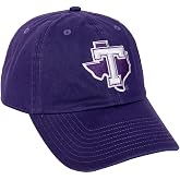 Desert Cactus Tarleton State University Embroidered Baseball Hat (A) Purple | Officially Licensed TSU Texans Cotton Baseball Cap Brimmed Embroidered with Snapback Strap, Men Women Fan Gift Merch