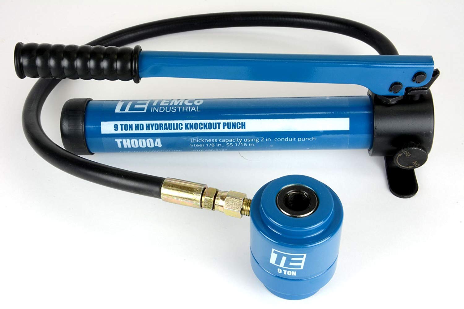 TEMCo Hydraulic Knockout Punch TH0004 Electrical Conduit Hole Cutter