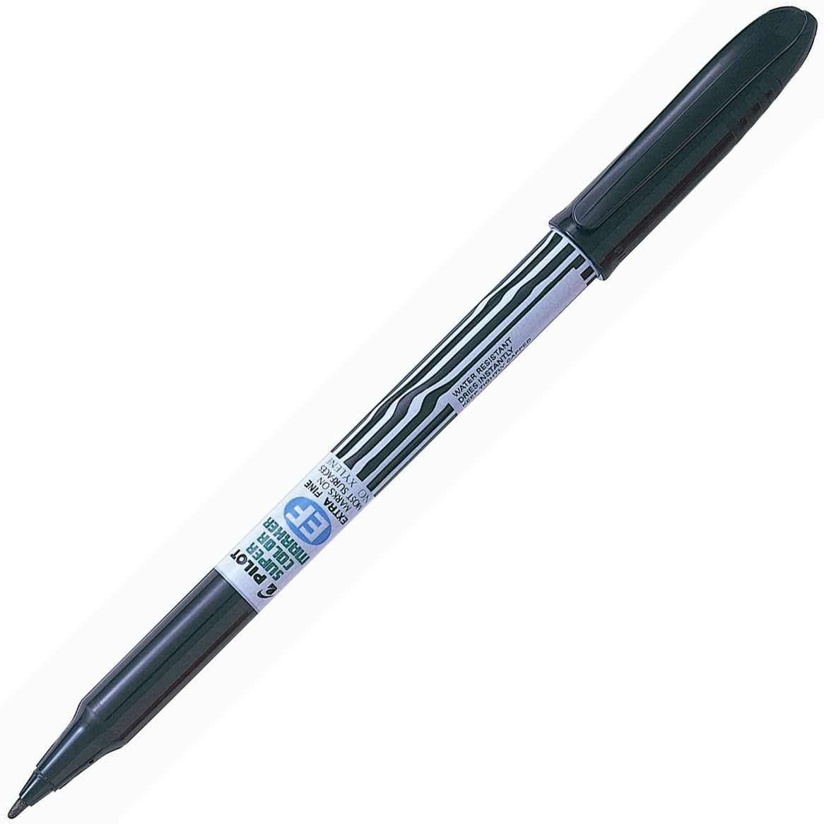 Pilot Super Colour Extra Fine Permanent Marker 2.0 mm Tip Black, Box