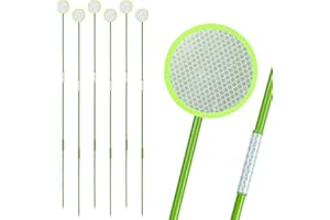 ARBXVNR Glow-in-the-dark Lane Identification Reflectors, 6 packs of fluorescent green reflectors, each set of 48.5inch adjustable fiberglass rods, double-sided snow glow-in-the dark reflective markers (6)