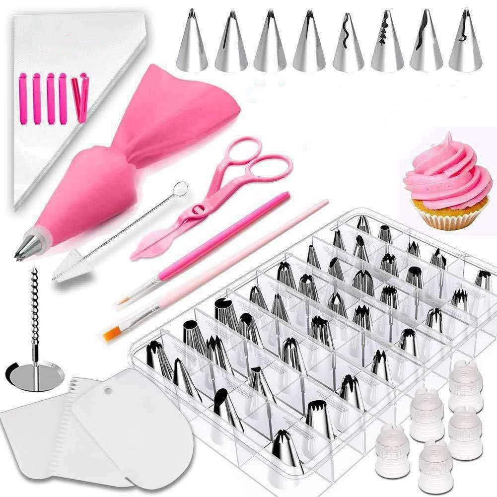 ShuoBeiter 83 Pcs Cake Decorating Supplies, Cake Decorating Tools Kit Turntable Pastry Nozzles For Cream Confectionery Bags Icing Piping Nozzles Tips Baking Tools For Cakes (83pcs)