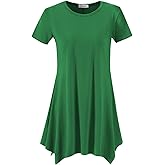 Topdress Women's Loose Fit Swing Shirt Casual Tunic Top for Leggings