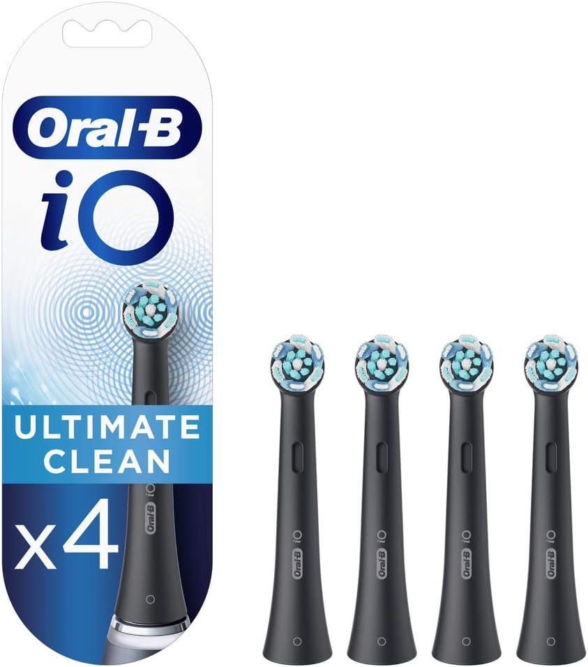 Oral-B iO Ultimate Clean Replacement Toothbrush Heads 4 Pack Black