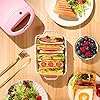 Breakfast-Sandwich-Maker-Household-Waffle-Maker-Multifunctional-Double-Sided-Heating-Toast-Press-Toaster-Panini-Toaster-Quiche-Gift-Red Breakfast Sandwich Maker, Household Waffle Maker Multifunctional Double-Sided Heating Toast Press Toaster Panini Toaster Quiche Gift-Red