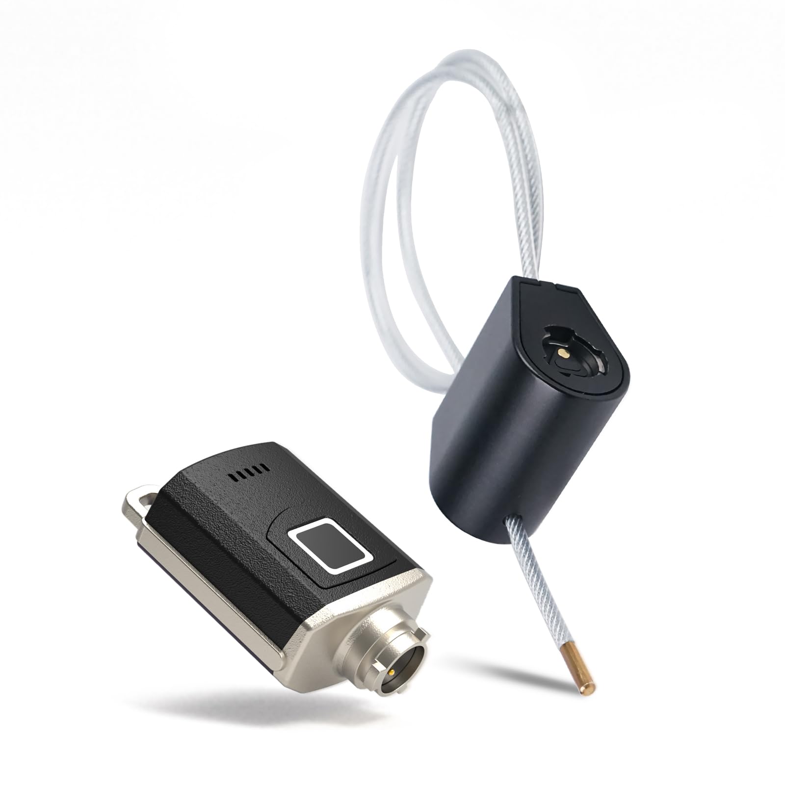 Passive Intelligent Electric Steel Cable Lock with Smart Electrnic Key, Electric Box Lock with Locking and Unlocking Record (Lock+FBK01)