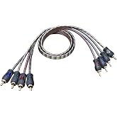 RECOIL RCI43 3ft 4-Channel RCA Audio Cable Twisted Pair Noise Reduction | 100% Oxygen Free Copper