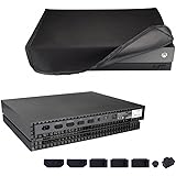 eXtremeRate Horizontal Dust Cover for Xbox One X Project Scorpio Console, Soft Neat Lining Dust Guard, Silicone Dust Stopper 