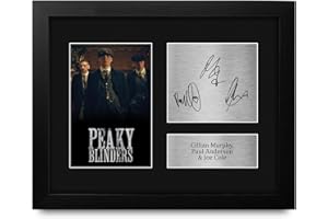 HWC Trading Cillian Murphy Paul Anderson & Joe Cole Peaky Blinders Tommy, Arthur, John Shelby Framed Gifts Printed Signed Aut