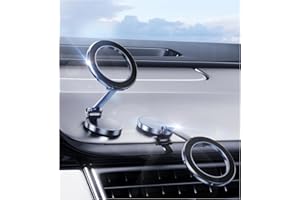 CXTX For Magsafe Phone Holder, Car Mount Folding & 360° Rotation Magnetic Phone Holder for Car Strong Magnets iPhone Car Mount Hands Phone Holders for Your Car Dash Fits iPhone 15 14 13Pro Max (black)