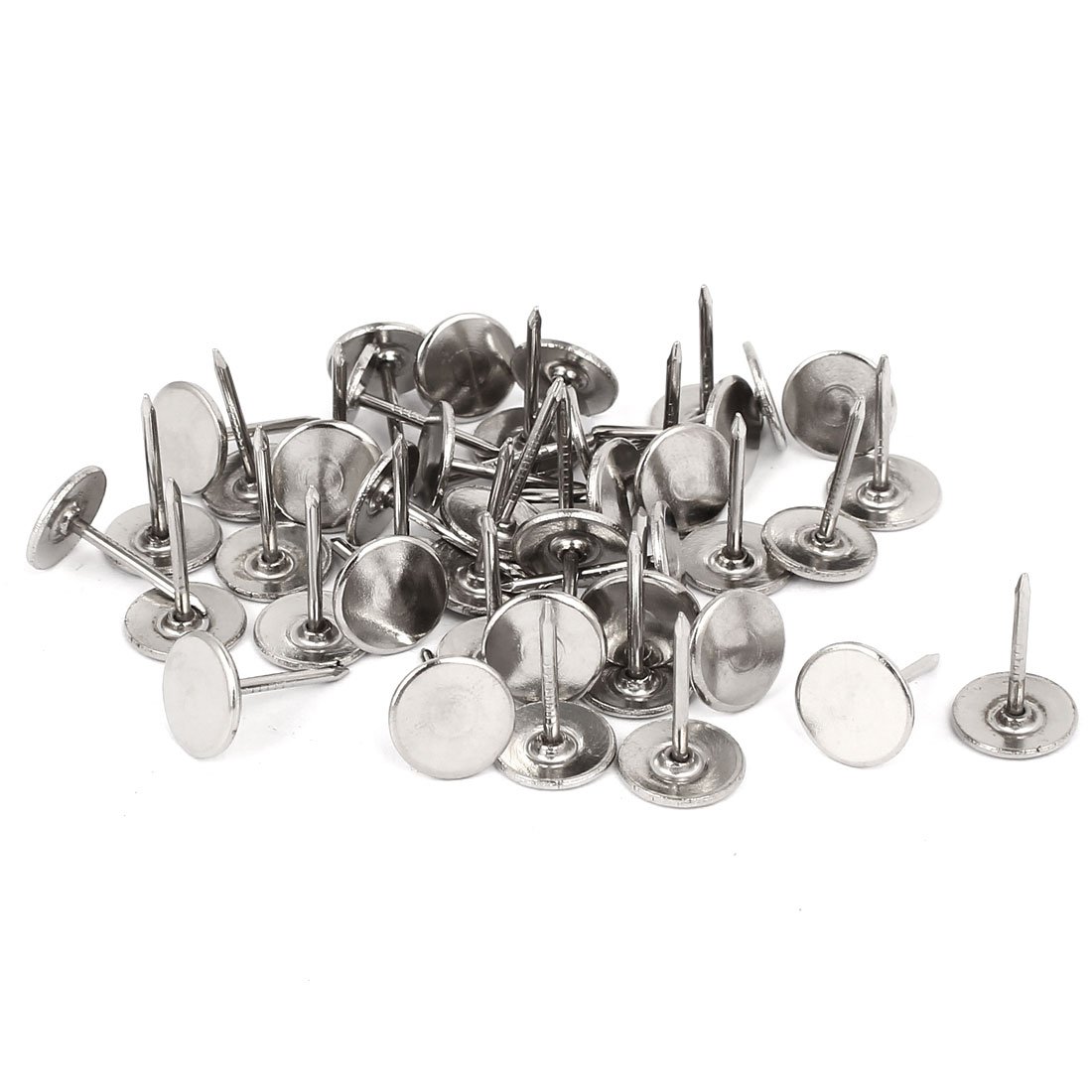 Sourcingmap 11mm Dia Metal Upholstery Tack Nail Decorative Thumbtack Pushpin Doornail 45PCS