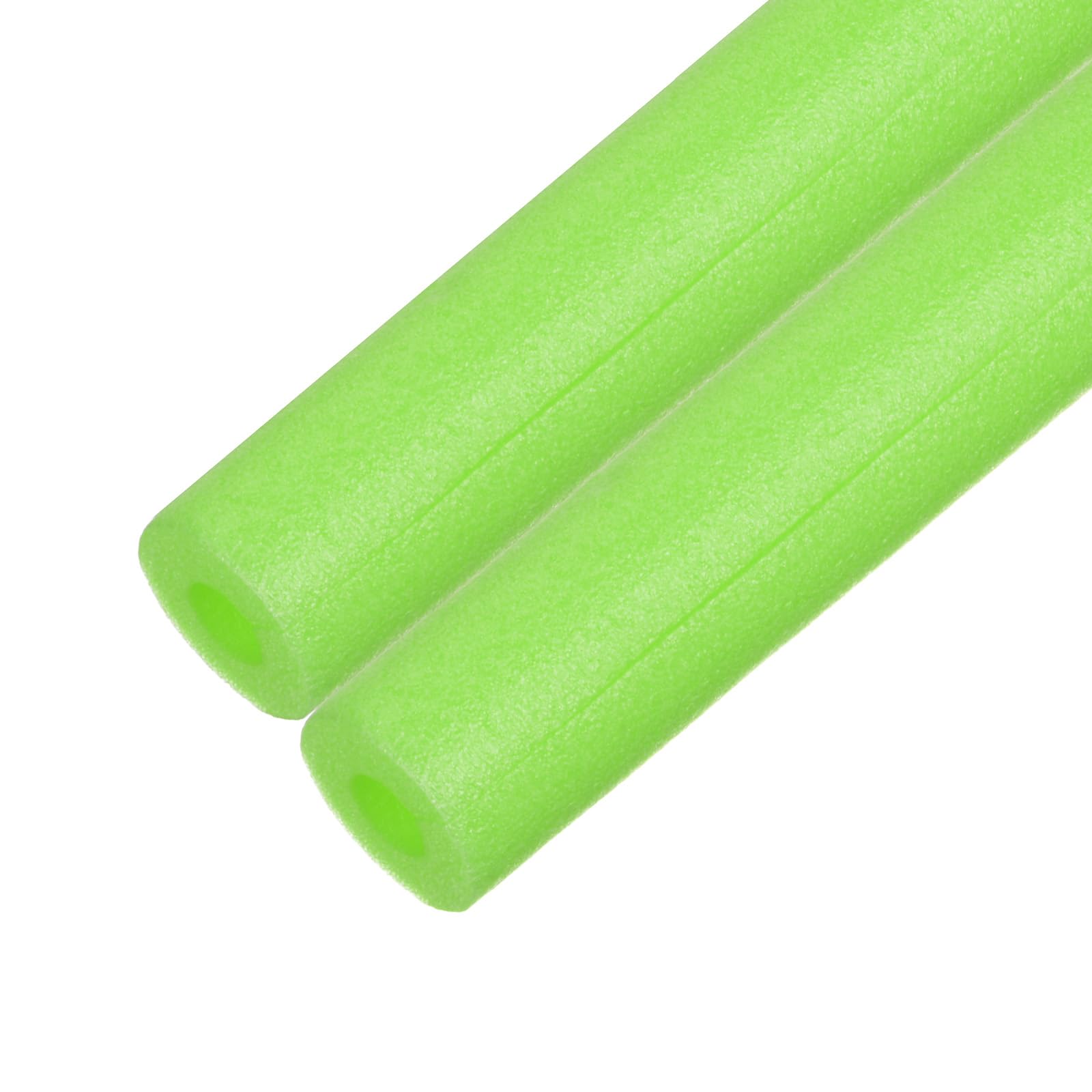 M METERXITY 2-Pack Pipe Insulation Foam Tube, 17 x 2.4(L x OD) Foam Pipe Covers, Pre-Slit Clamp Foam Protection for Padding/Bumper Corner Edge Protection/Handle Water Pipes [Light Green]