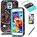 Galaxy S5 Case, EC[3 Layers Design] Real Tree Camo Hybrid Hard Soft Combo Shock-Absorption Bumper Back Case Cover Protector for Samsung Galaxy S5 i9600 (Green)