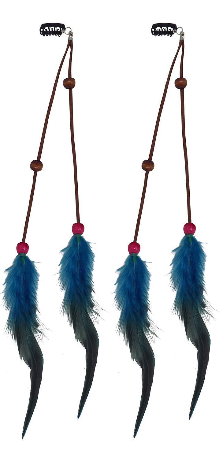 Buy Fully Handmade Natural Feather Hair Extension Clips For Kids