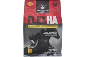Majesty's Flex HA Wafers - Superior Performance Horse / Equine Joint Support Supplement - HA, Vitamin C, Yucca, Glucosamine - 60 Count (2 Month Supply)