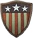 Patch Squad Men's Captain America Shield Stars Stripes Us Flag Morale Tactical Patch (Tan/ Copper)