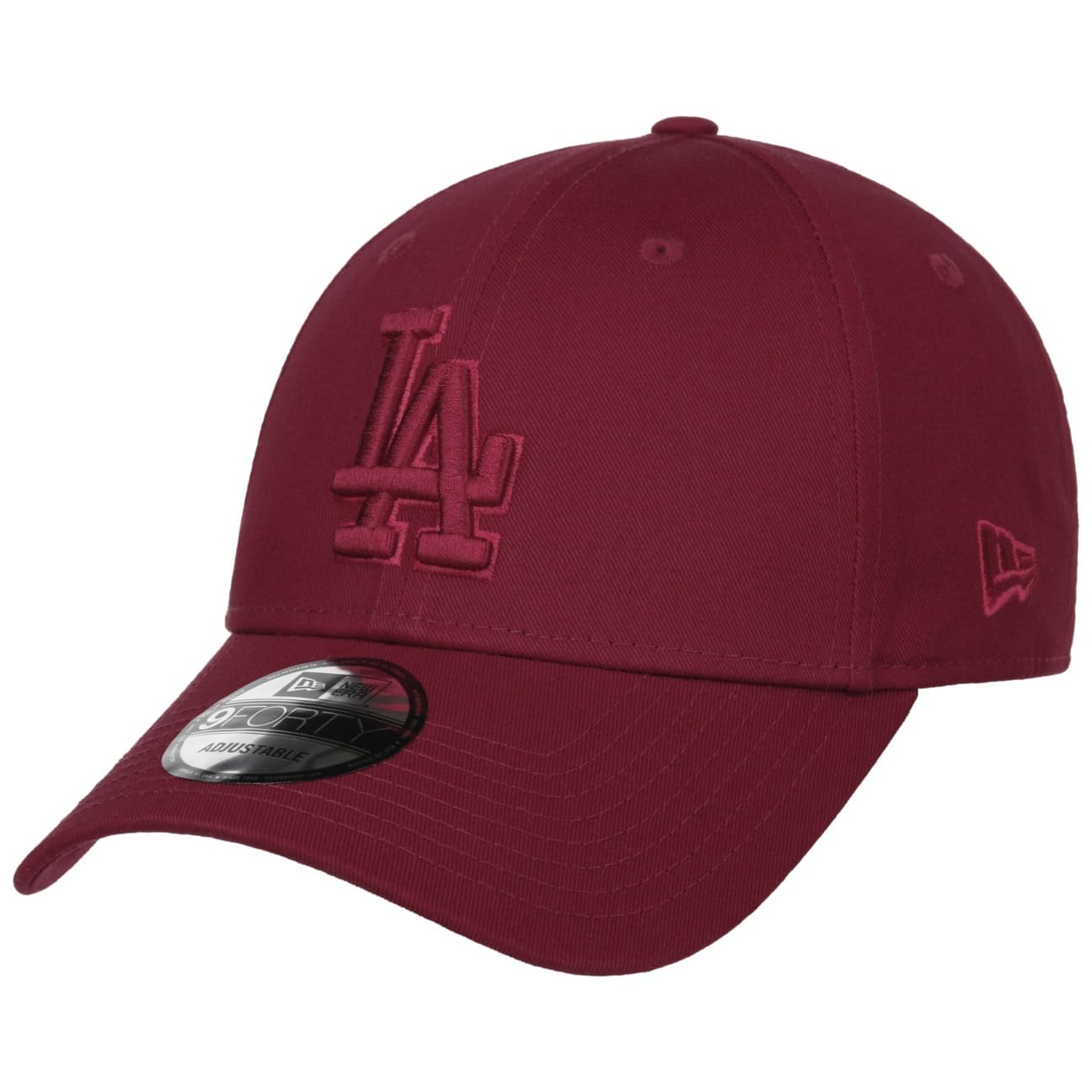 New Era Men's 940 MLB Los Angeles Dodgers Team Outline 9Forty Baseball Cap Dark Red