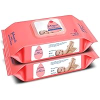 Johnson's Baby Wipes With Lid Combo Offer Pack, 2 x 80s (160 wipes)